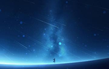 Wallpaper Girl Silhouette The Milky Way Starfall Image For