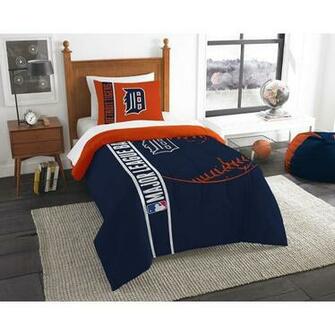 Detroit Tigers Twin Comforter And Sham