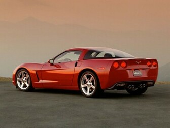 Corvette In Red Chevrolet Side