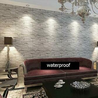 Style 3d Wallpaper Stone Brick Design Background Wall Pvc