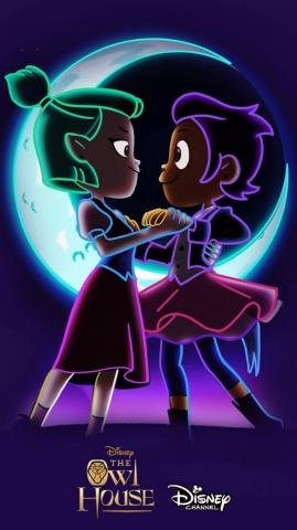 The Owl House Luz And Amity Disney Official Phone Wallpaper