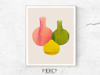 Bottles Vases Wall Art Wallpaper