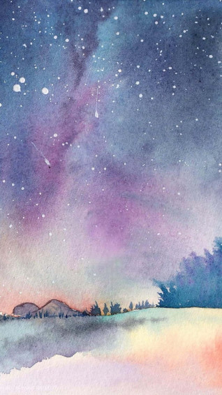 Watercolor Painting iPhone Wallpaper