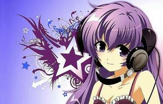 Cute Anime Headphone Wallpaper HD Desktop Background