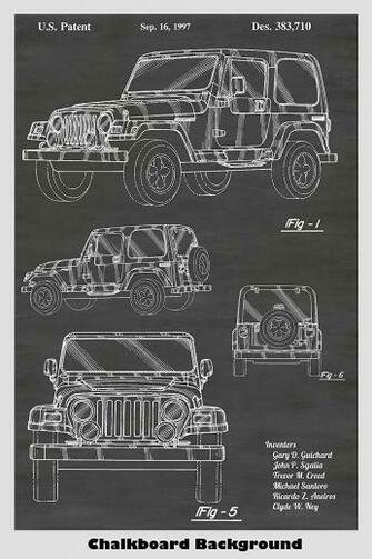 Amazon Jeep Wrangler Patent Print Art Poster Choose From
