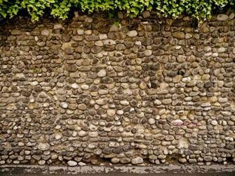 Old Stone Wall Made From Stream Stones
