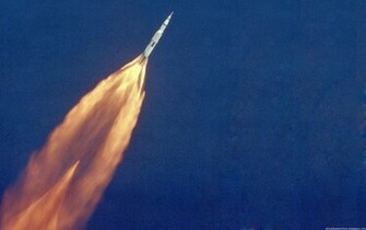 Apollo Rocket In The Sky Desktop Pc And Mac Wallpaper