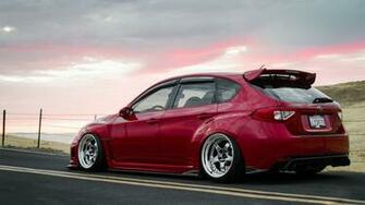 Subaru Impreza Wrx Sti Tuning Jdm Red Wallpaper Background 4k