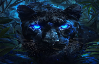 Black Panther Blue Eyes Wallpaper