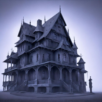 Scary Halloween Haunted House Wallpaper