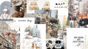 Aesthetic Wallpaper Laptop Winter Light Desktop Art