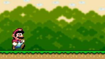 Mario Bros Super World Retro Games Wallpaper