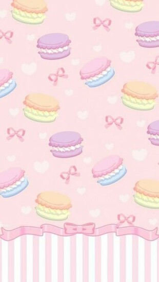 Wallpaper Kawaii Girly Macarons