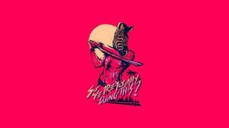 Miami Action Shooter Fighting Hotline Payday Poster Wallpaper