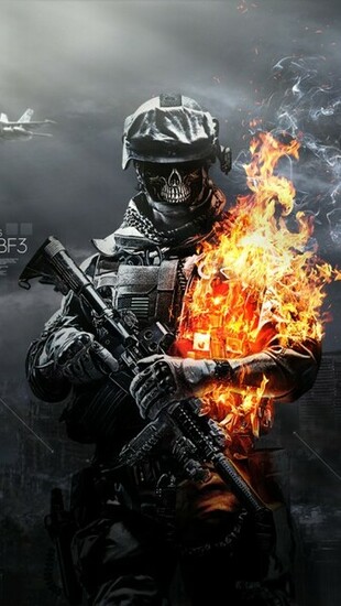 Skulls Fire iPhone 5s Wallpaper