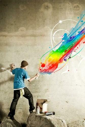 Spray Paint iPhone Wallpaper