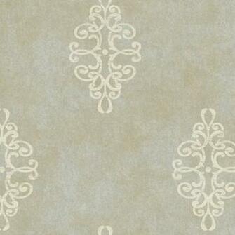 Blue Ironwork Medallion Wallpaper Wall Sticker Outlet