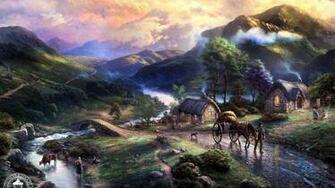 Thomas Kinkade Emeraldvalley Wallpaper HD