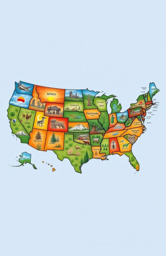 Usa Map HD Wallpaper