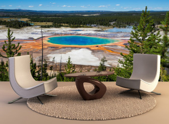 Amazon Photo Wall Mural Grand Prismatic Spring Yellowstone