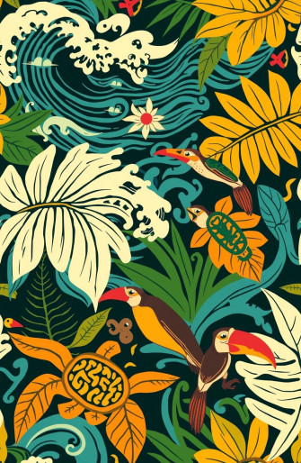 Polynesian Tribal Wallpaper