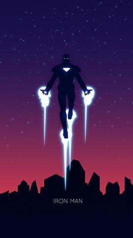Iron Man Flying Minimalist Marvel 4k Wallpaper