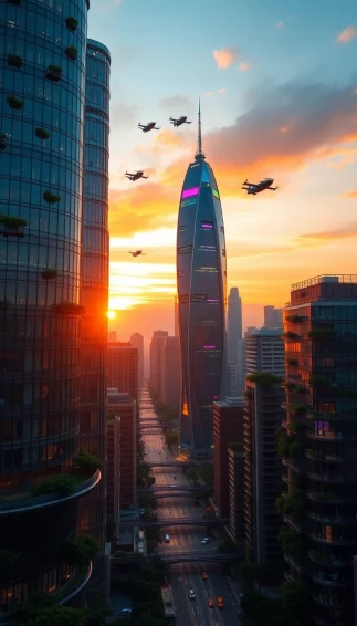 HD Future Cityscape Wallpaper