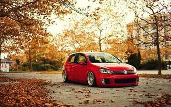 Volkswagen Wallpaper Golf Gti Red Tuning HD Desktop