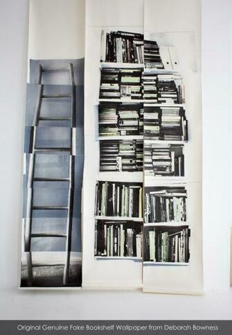 Genuine Fake Original Bookshelf Wallpaper From Deborah