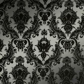 Damsel Damask Temporary Wallpaper Metallic Silver Peel