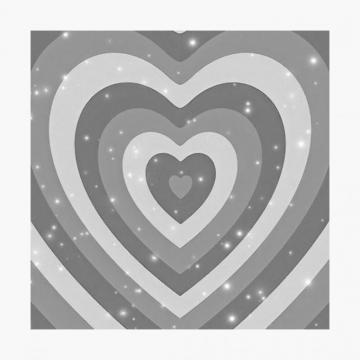 Y2k Heart Grey Photographic Print By Sabrinamerg