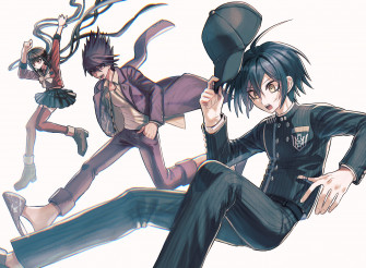 Shuichi Saihara Kaito Momota Maki Harukawa Video Game Wallpaper