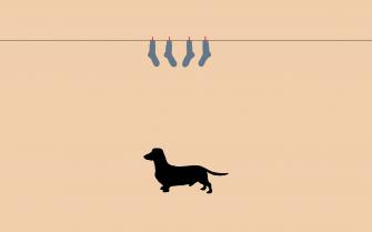 Browse Minimal Art Design Dachshund Wallpaper