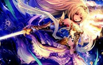 Wallpaper Girl Weapons Wings Sword Anime Petals Art Tiara