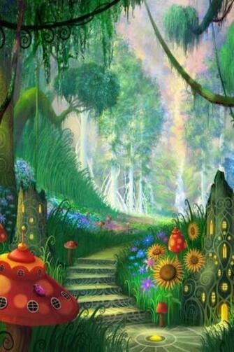 HD Dream Fantasy Forest iPhone Wallpaper Background