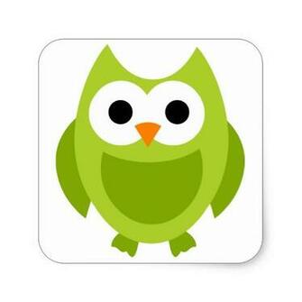 Owl Owls Bird Birds Green Cute Cartoon Animal Sticker
