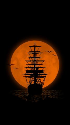 Ship iPhone6 Dark Wallpaper Minimalist Cellphone