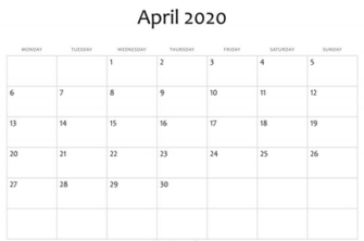 Editable April Calendar Printable Template With Holidays