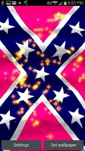 Bigger Pink Rebel Flag Live Wallpaper For Android Screenshot