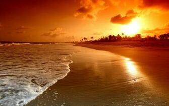 Romantic Beach Sunset Desktop Wallpaper At