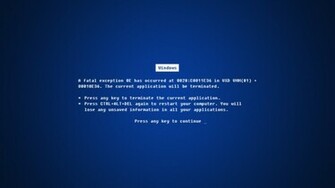 Blue Screen Of Death Wallpaper
