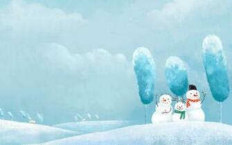 Winter Snowman Screensavers Wallpaper HD Background