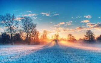 Frosty Winter Scenery HD Wallpaper Widescreen