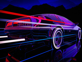 Auto Music Machine Delorean Dmc 80s Kde Store