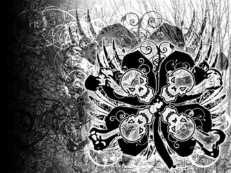 Desktop Wallpaper Hard Rockin Skull Crossbones Shamrock