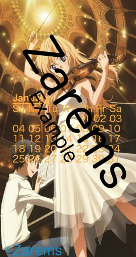 Your Lie In April Calendar Wallpaper For iPhone By Zarems On
