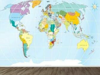 World Map Wallpaper Kids Room Great Murals