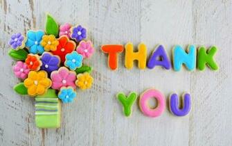 Cookies Flowers Thank You Wallpaper