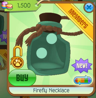 Animal Jam Paw Up Firefly Necklace Graphics