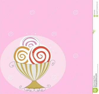 Cute Ice Cream Background Retro Vector Illustration Pink